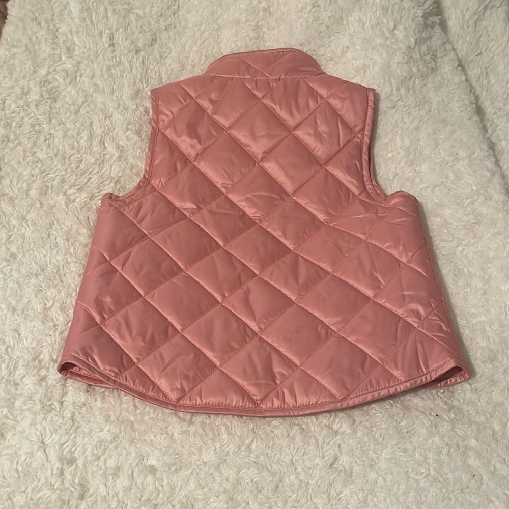 Crewcuts J.Crew Girls coral pink Quilted zipper vest - Picture 9 of 10